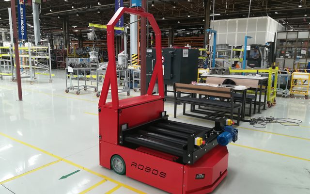 Automated Laser Guided Vehicle Conveyor AGV Konveyörlü AGV