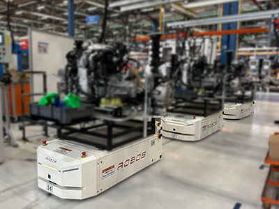 ROBOS Otomatik Yönlendirmeli Araç Automated Guided Vehicle AGV Otomatik Mobil Robot Automated Mobile Robot AMR Montaj Hattı Assembly Line