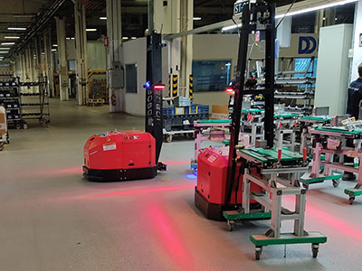 ROBOS Otomatik Yönlendirmeli Araç Automated Guided Vehicle AGV Otomatik Mobil Robot Automated Mobile Robot AMR