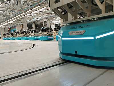 ROBOS Otomatik Yönlendirmeli Araç Automated Guided Vehicle AGV Otomatik Mobil Robot Automated Mobile Robot AMR Montaj Hattı Assembly Line